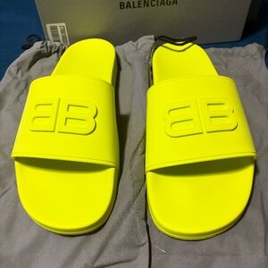 Balenciaga Vibrant Yellow Slide Sandals